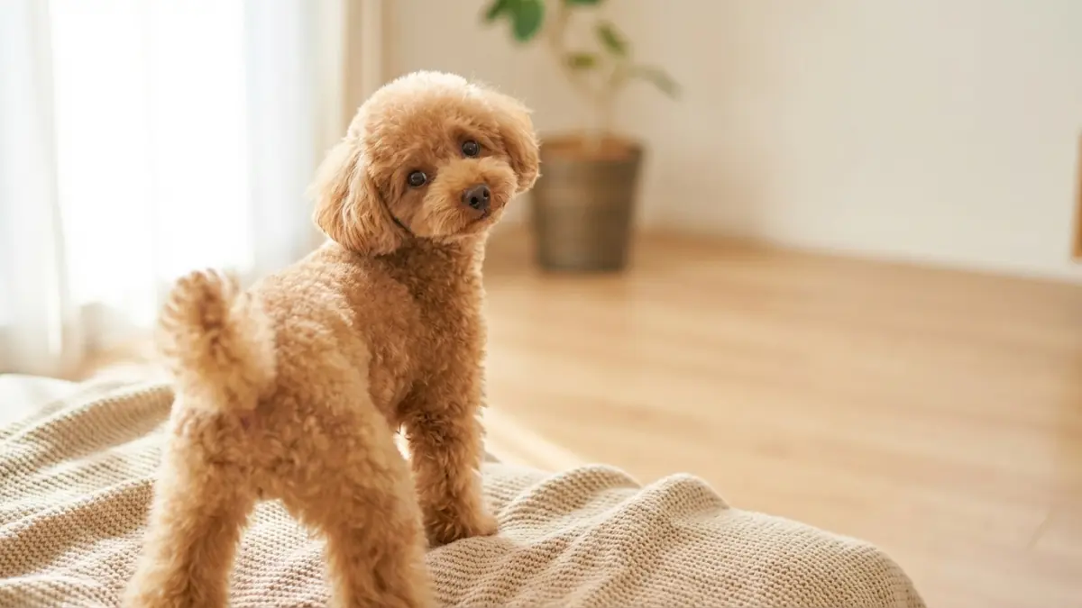 肛門腺ケアを受ける犬