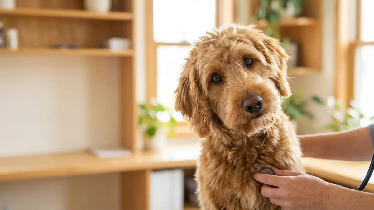 健康診断を受ける犬