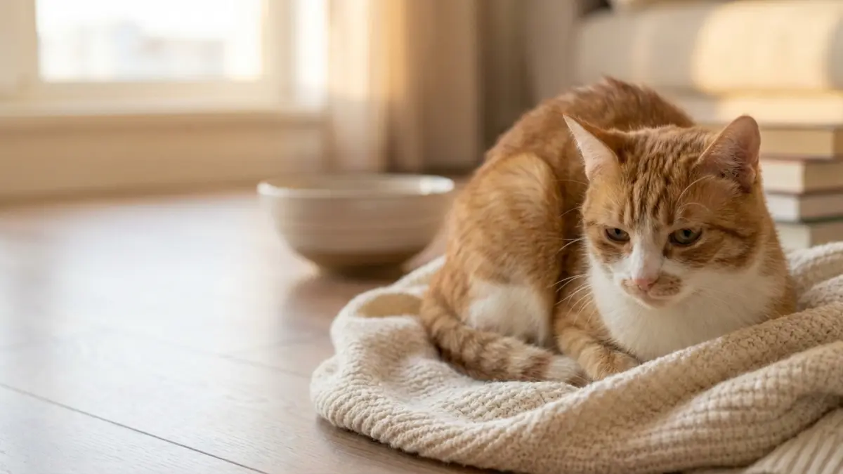 しんどそうな猫の表情