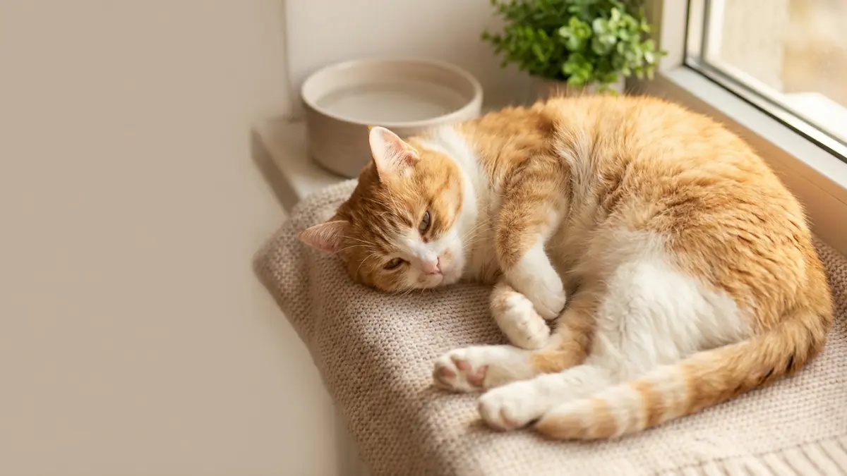 リラックスする猫の姿