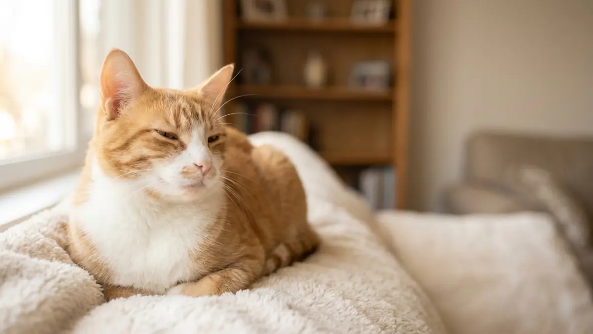 ゴロゴロしている猫