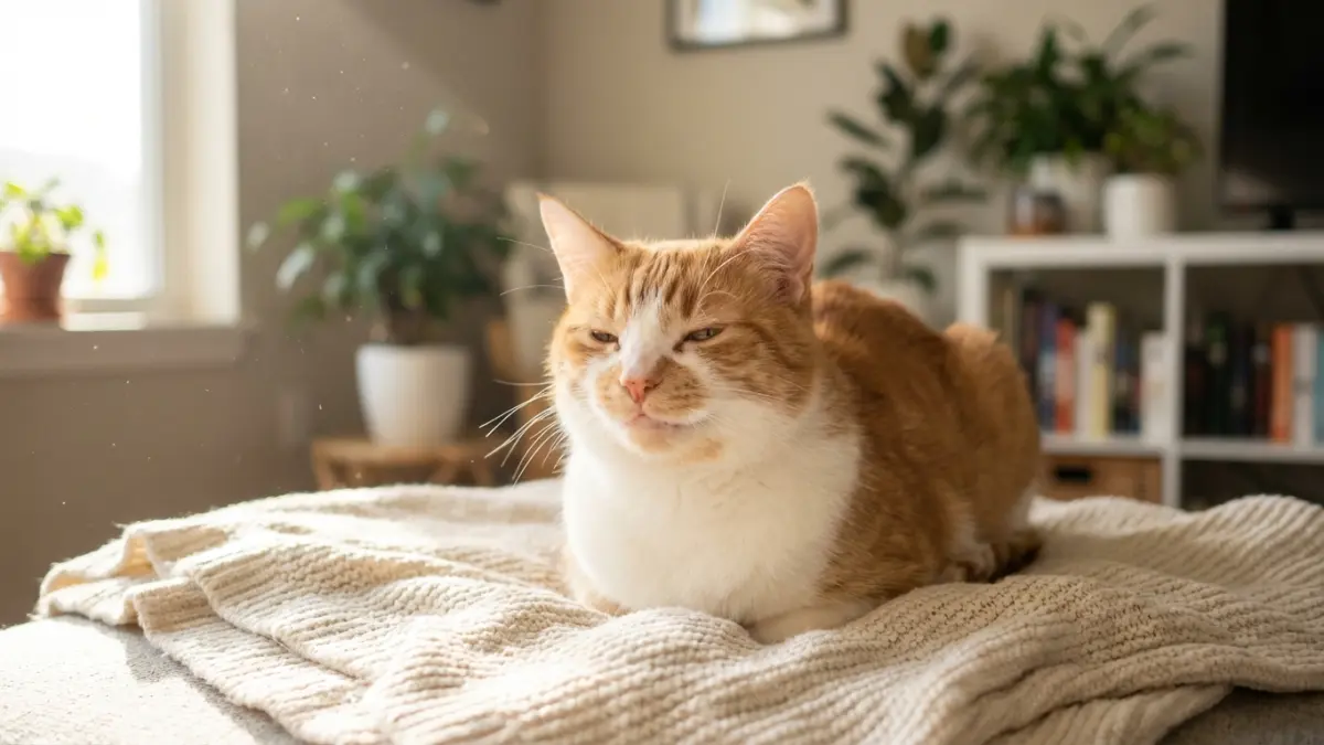 くしゃみするかわいい猫